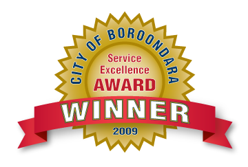 Inspire Fitness - Service Excellence Award Winner 2009, City of Boroondara
